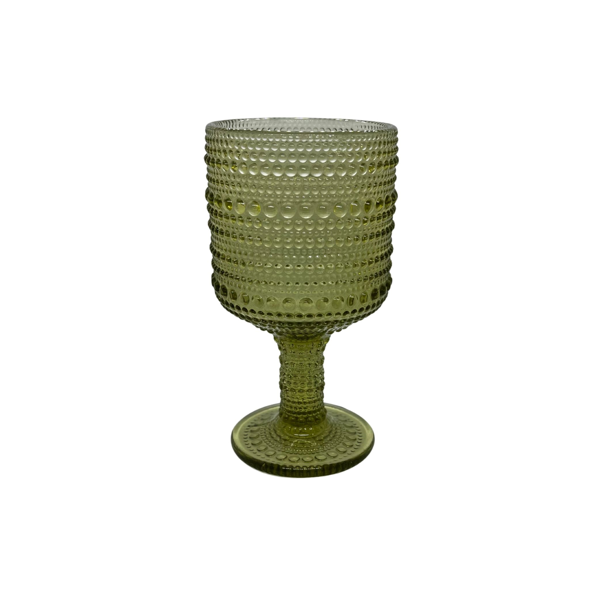 Green Bead Wine Glass Goblet