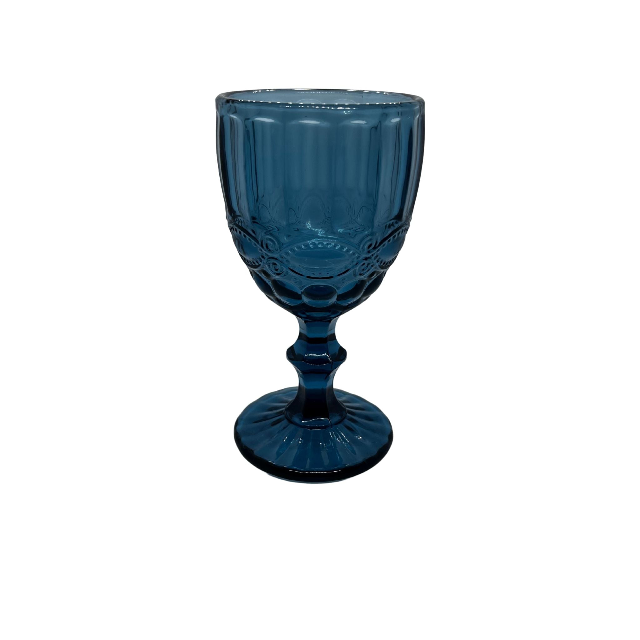 Blue Vintage Pattern Wine Goblet
