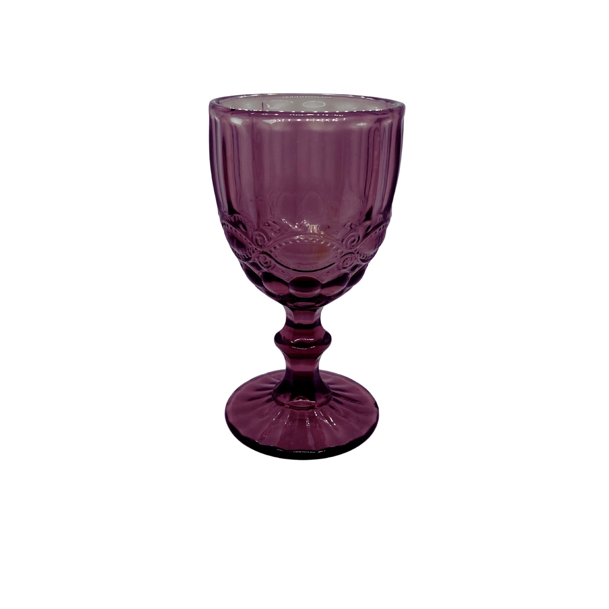 Purple Vintage Pattern Wine Goblet