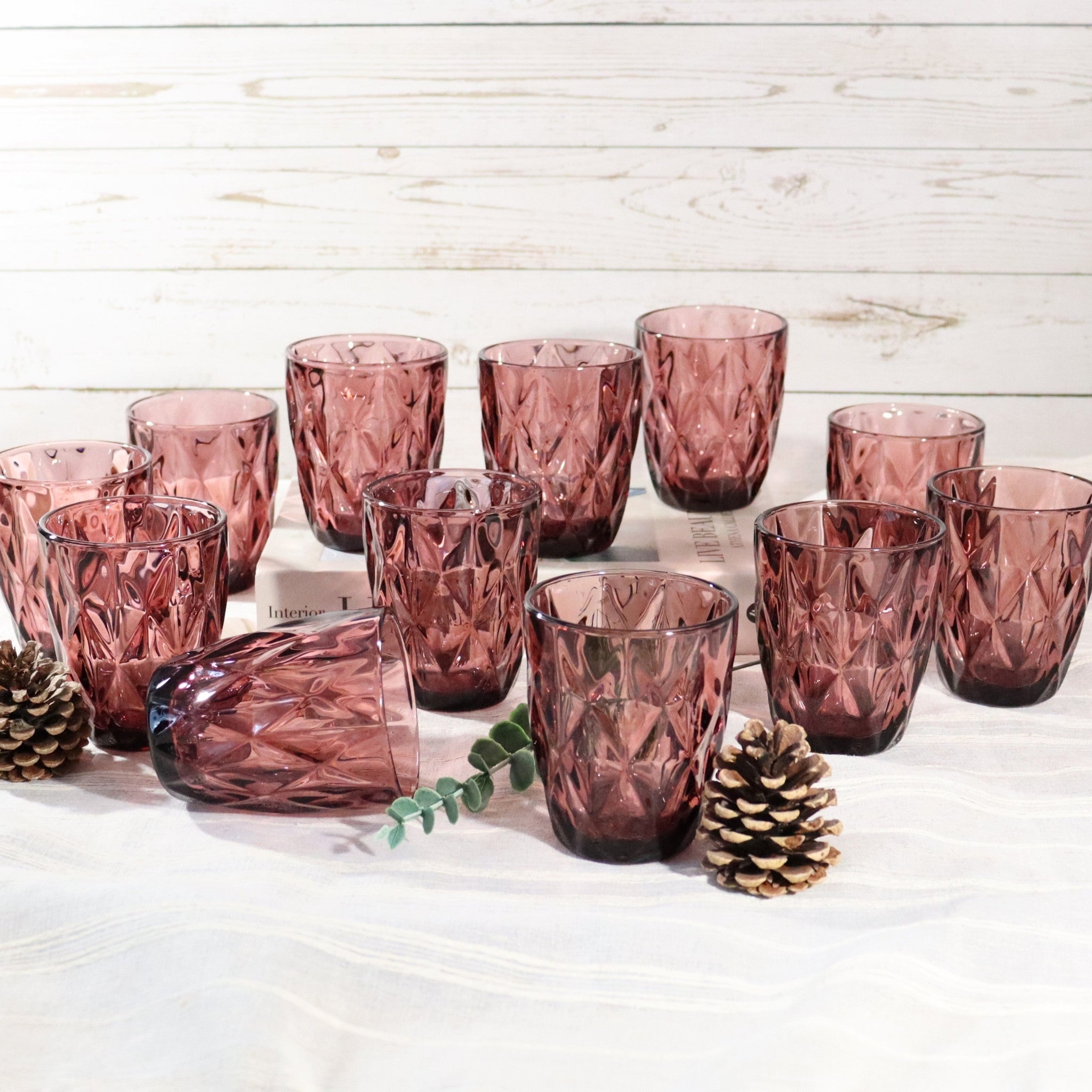 Purple Diamond Glass Tumbler