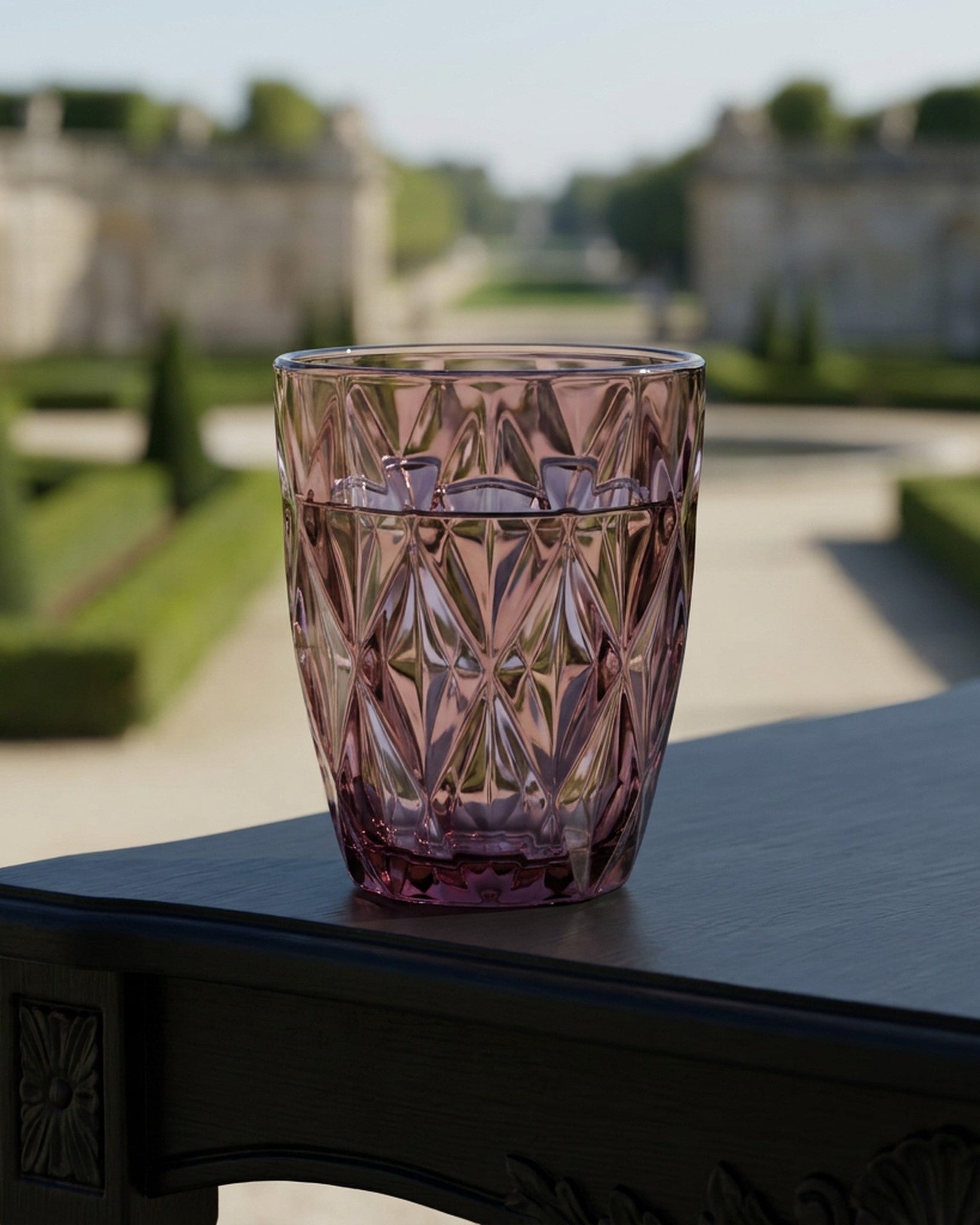Purple Diamond Glass Tumbler