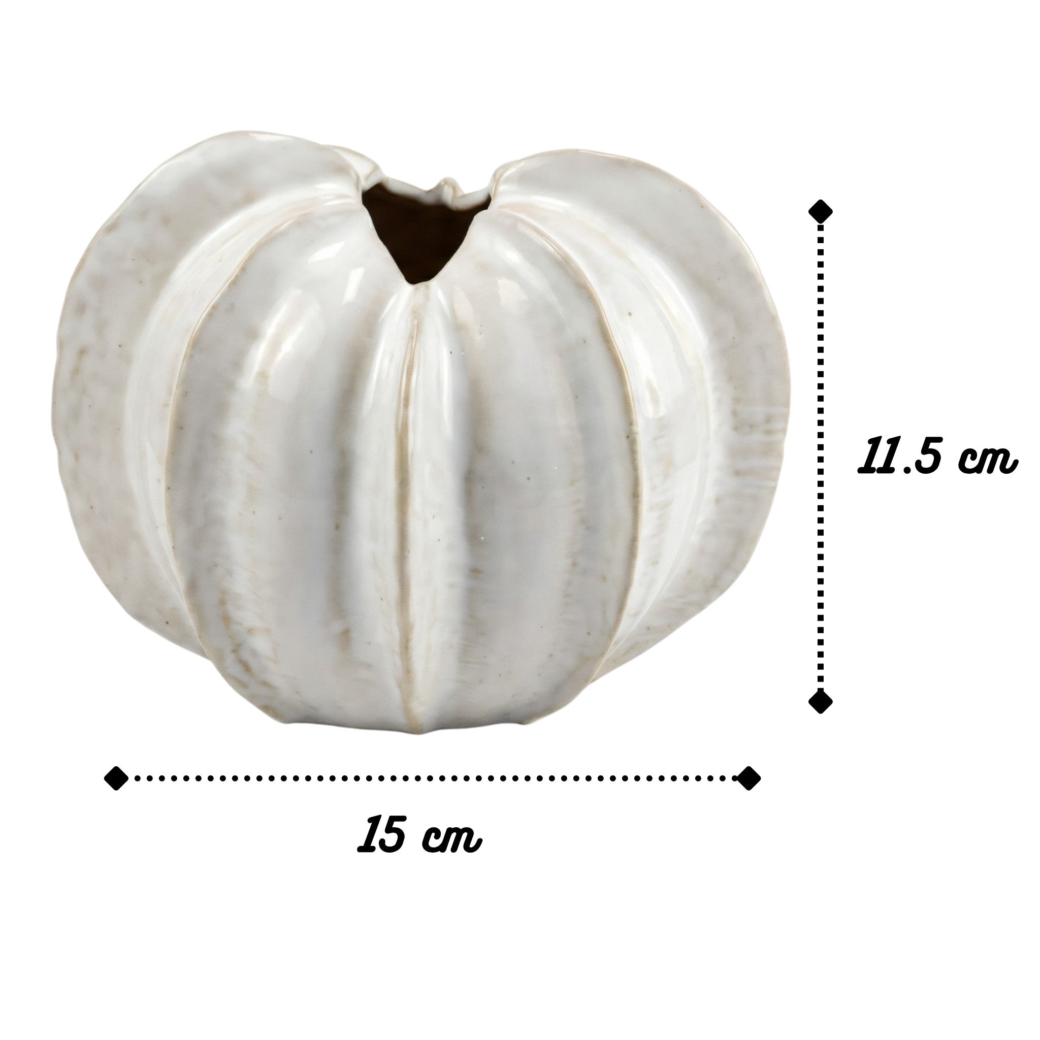 Sculpted White Orb Decorative Vase