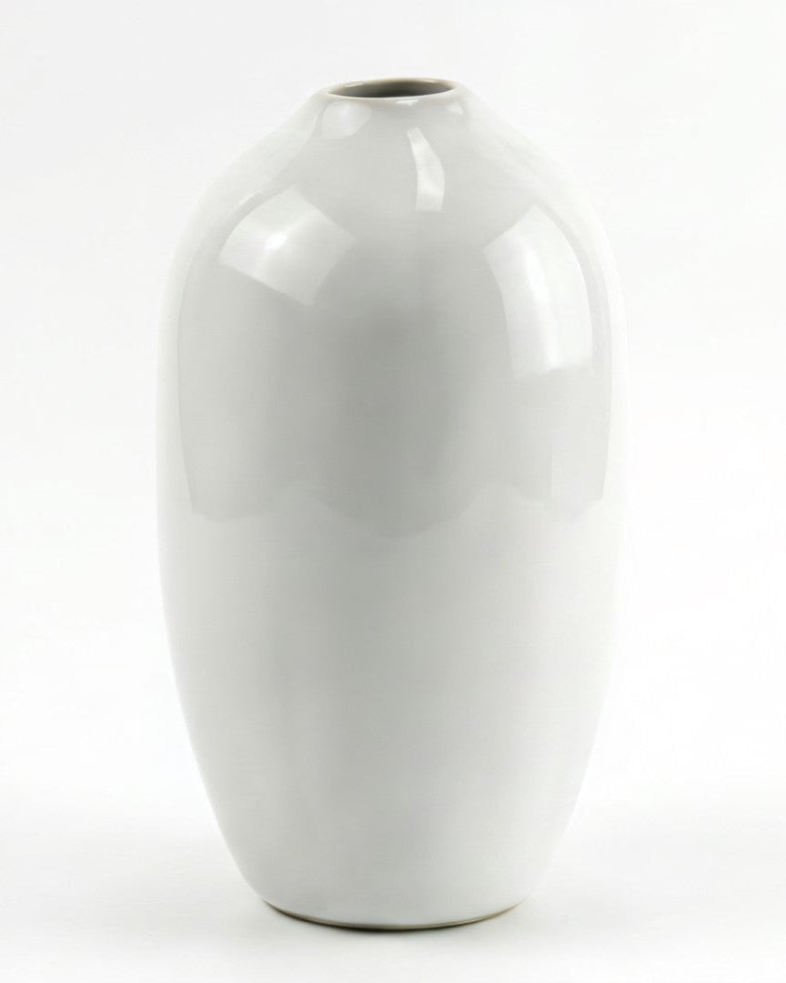 White vase on a white background