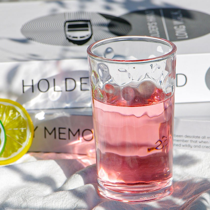 Small Dimple Clear Glass Tumbler