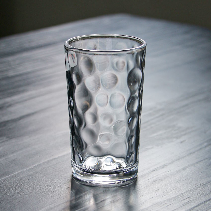 Small Dimple Clear Glass Tumbler