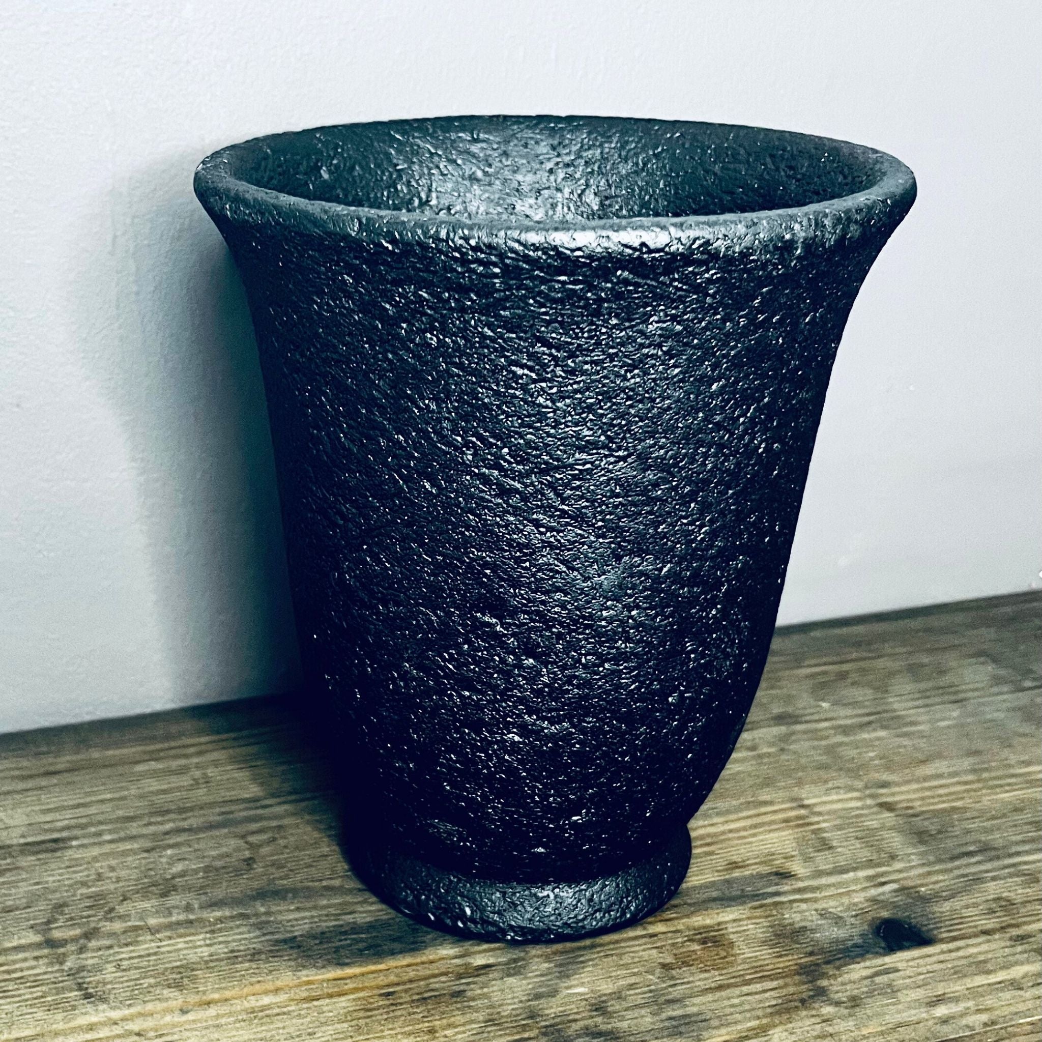 Black Cement Pot