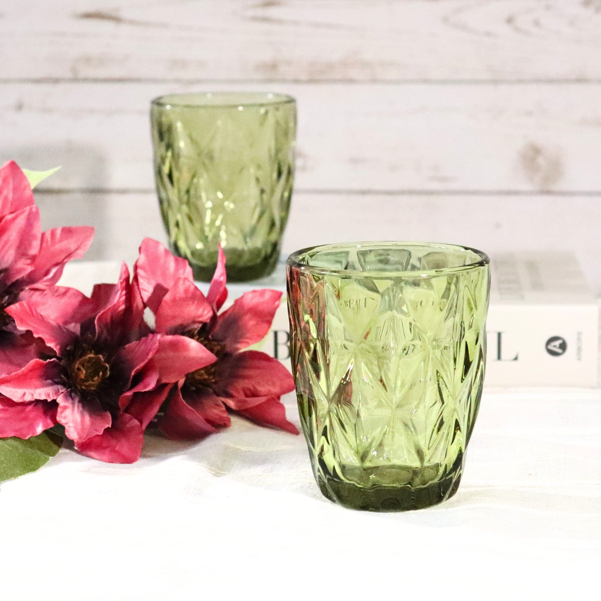 Green Diamond Glass Tumbler