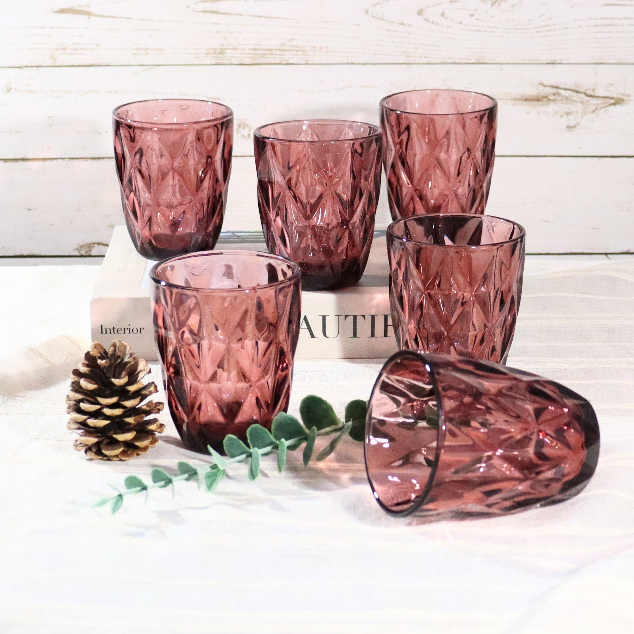 Purple Diamond Glass Tumbler