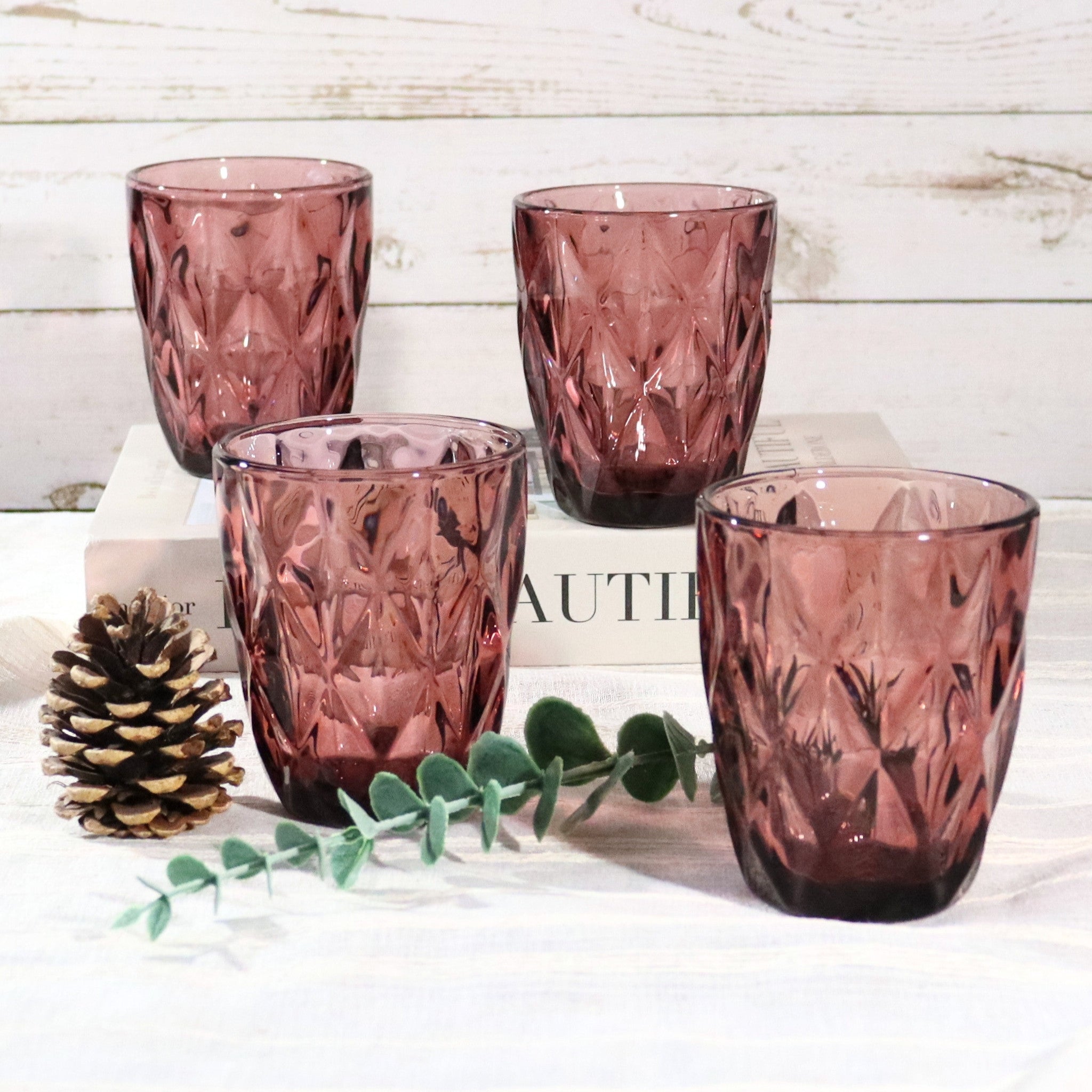 Purple Diamond Glass Tumbler