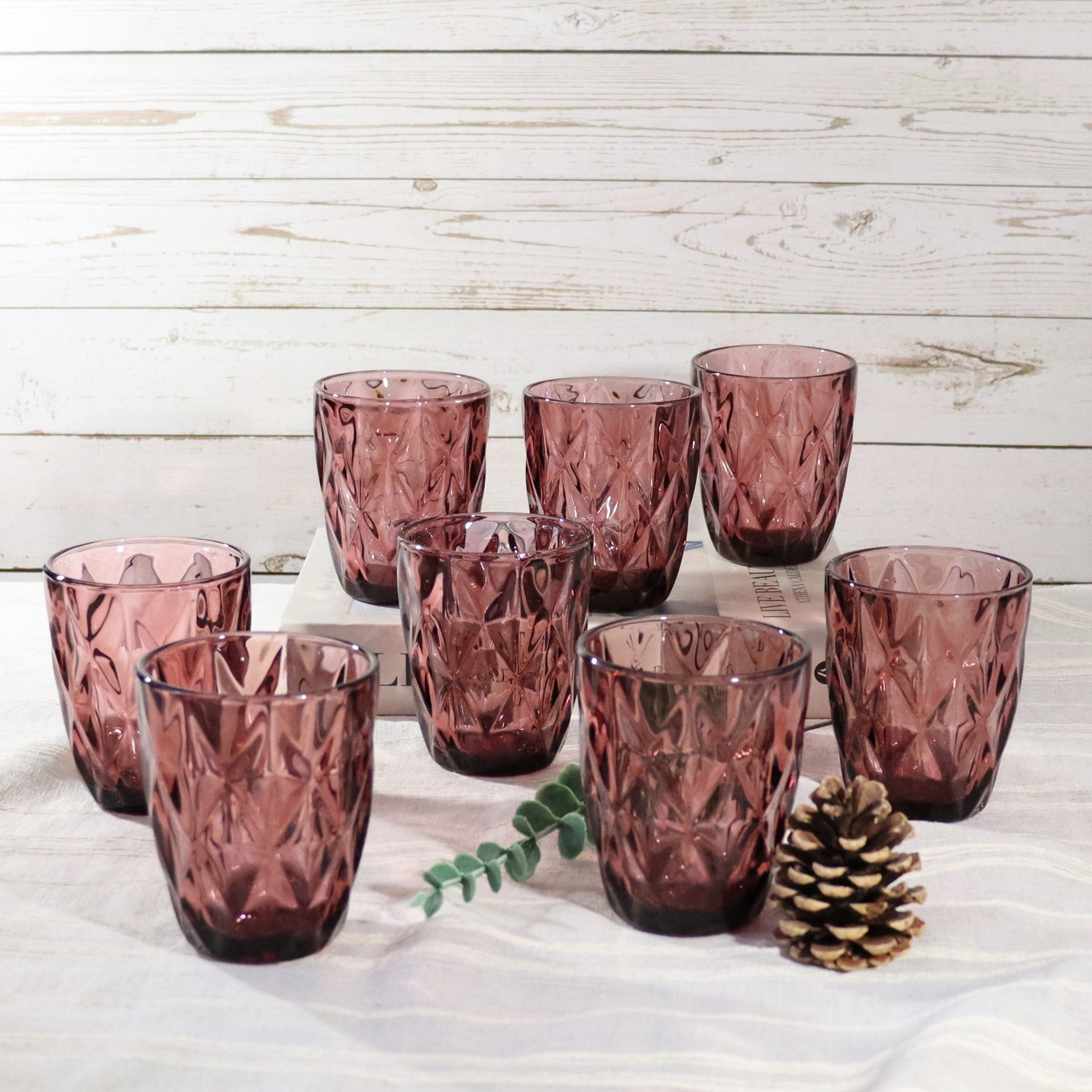 Purple Diamond Glass Tumbler