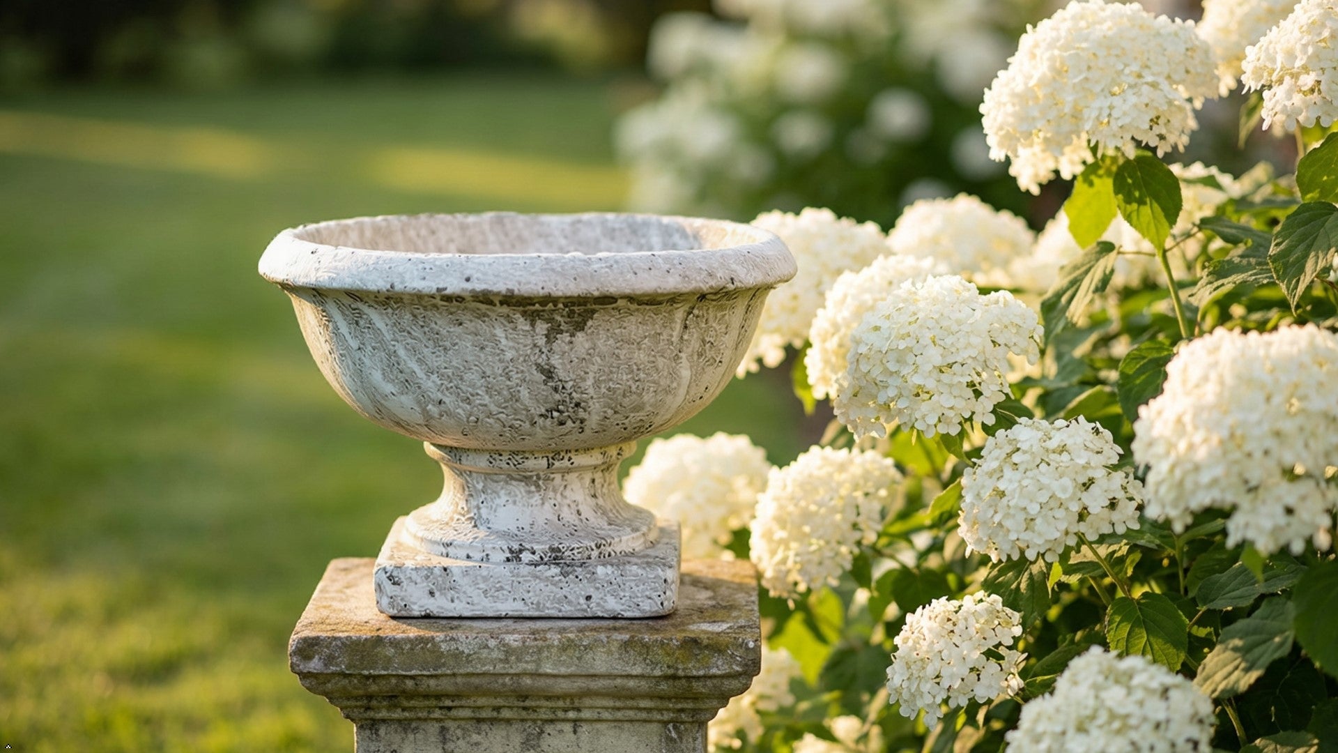 Grey Cement Urn Pot