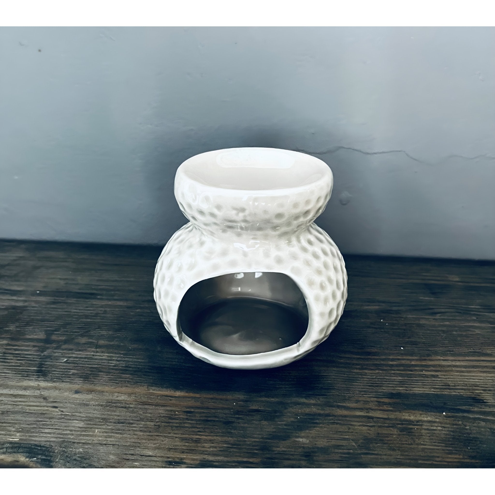 White Dimpled Oil Burner