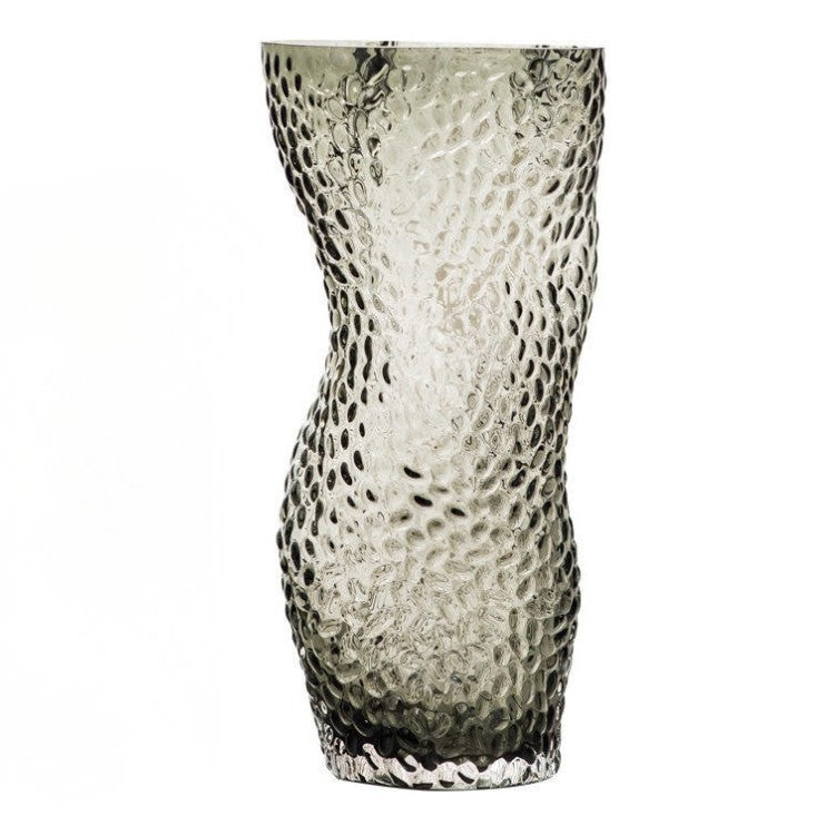 Wavy Textured Glass Vase