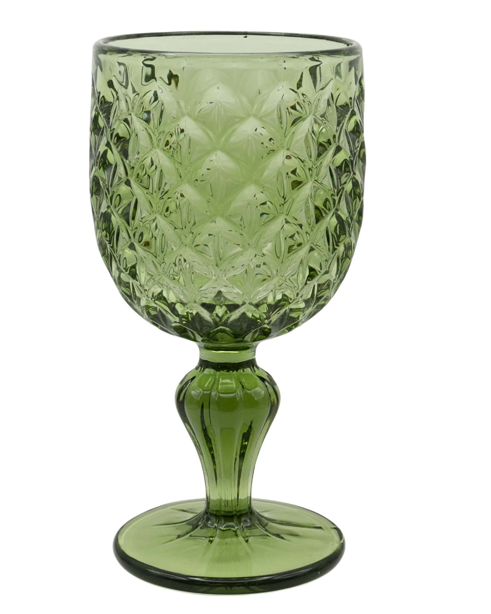 Coloured Embossed Wine Goblet Set